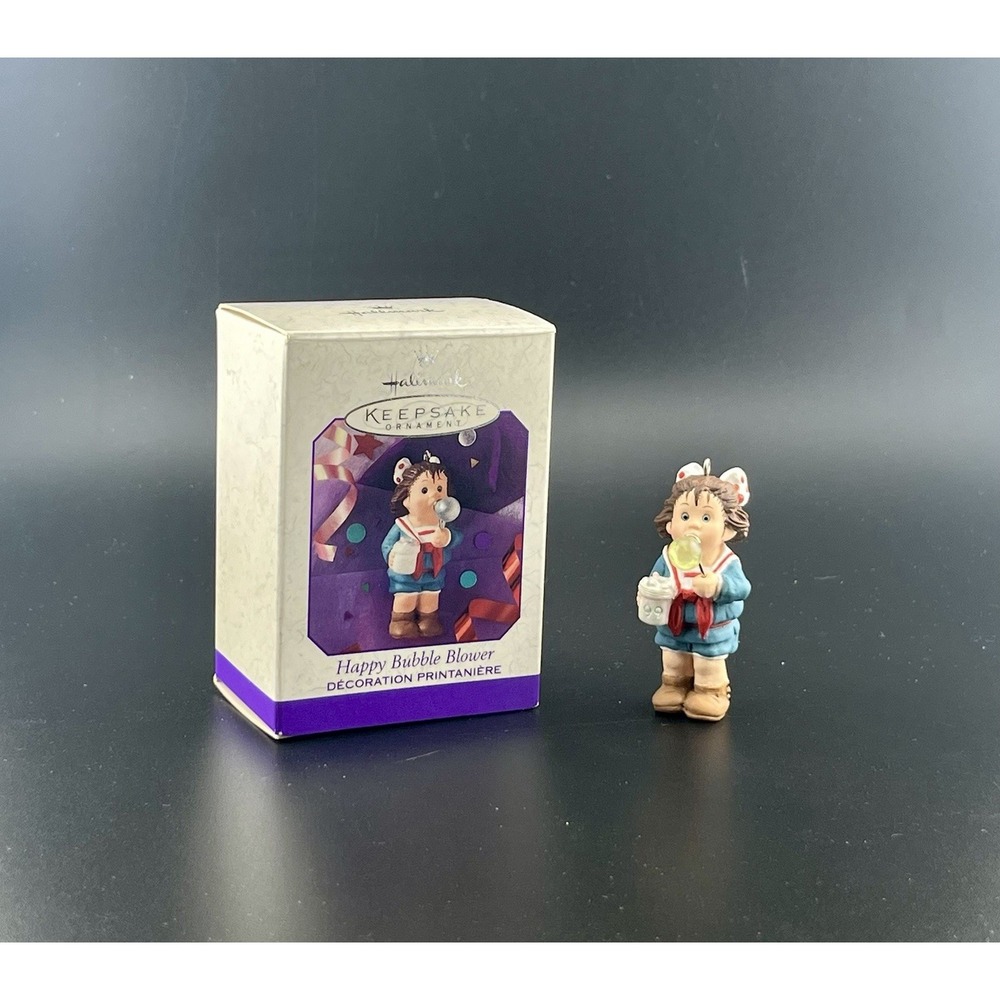 Hallmark Keepsake Ornament 1999 Happy Bubble Blower Little Girl Spring Easter